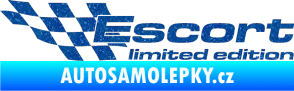 Samolepka Escort limited edition levá Ultra Metalic modrá