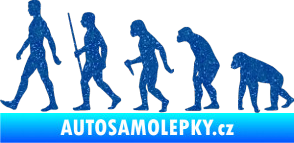 Samolepka Evoluce 001 levá Ultra Metalic modrá