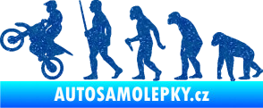 Samolepka Evoluce 002 motokros levá Ultra Metalic modrá