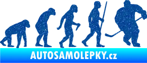 Samolepka Evoluce 003 hokej pravá Ultra Metalic modrá