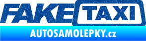 Samolepka Fake taxi nápis Ultra Metalic modrá