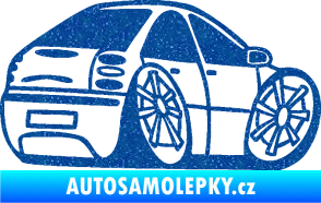 Samolepka Fiat Bravo karikatura pravá Ultra Metalic modrá
