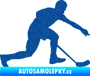 Samolepka Florbal 005 pravá Ultra Metalic modrá