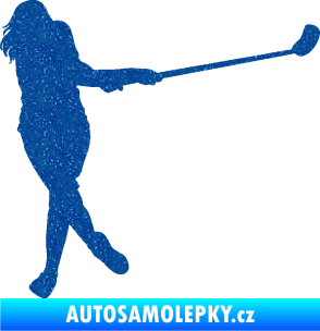 Samolepka Florbal 006 pravá  Ultra Metalic modrá