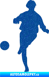 Samolepka Fotbalista 002 levá Ultra Metalic modrá