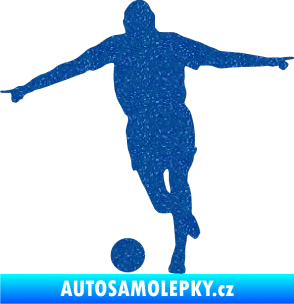 Samolepka Fotbalista 015 levá Ultra Metalic modrá