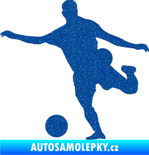 Samolepka Fotbalista 032 levá Ultra Metalic modrá