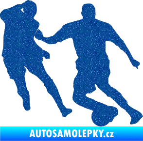 Samolepka Fotbalista 045 pravá Ultra Metalic modrá