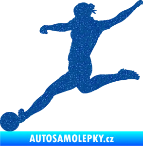 Samolepka Fotbalistka 002 levá Ultra Metalic modrá