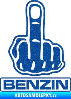 Samolepka Fuck off benzín Ultra Metalic modrá