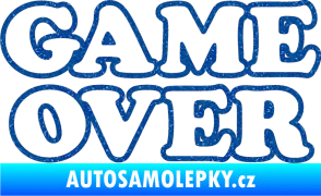 Samolepka Game over nad sebou 001 Ultra Metalic modrá