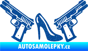 Samolepka Girl mafia 002 pravá Ultra Metalic modrá
