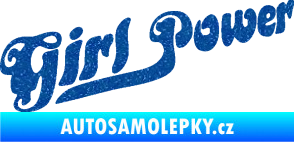 Samolepka Girl Power nápis Ultra Metalic modrá