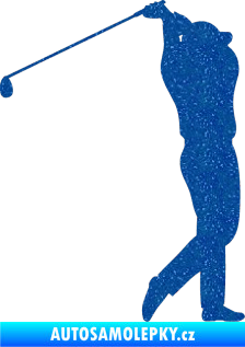 Samolepka Golfista 004 pravá Ultra Metalic modrá