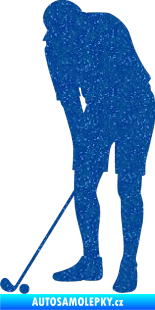 Samolepka Golfista 007 levá Ultra Metalic modrá