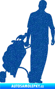 Samolepka Golfista 009 pravá Ultra Metalic modrá