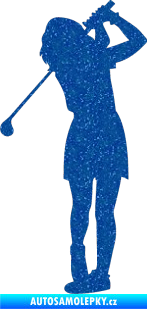 Samolepka Golfistka 014 levá Ultra Metalic modrá
