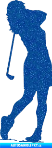 Samolepka Golfistka 015 levá Ultra Metalic modrá