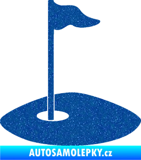 Samolepka Golfová jamka 001 levá Ultra Metalic modrá