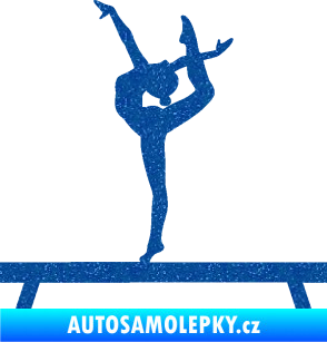 Samolepka Gymnastka 003 levá kladina Ultra Metalic modrá