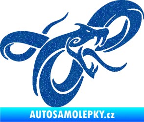 Samolepka Had 001 pravá zmije Ultra Metalic modrá