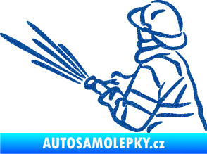 Samolepka Hasič 015 levá Ultra Metalic modrá