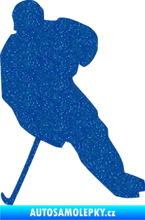 Samolepka Hokejista 003 levá Ultra Metalic modrá