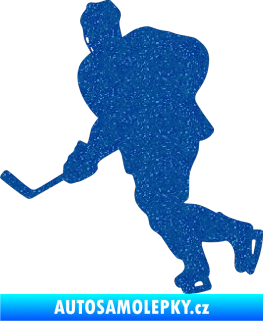 Samolepka Hokejista 009 levá Ultra Metalic modrá