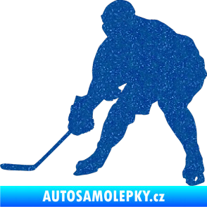 Samolepka Hokejista 016 levá Ultra Metalic modrá