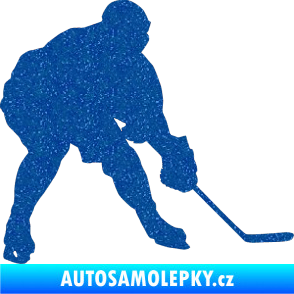 Samolepka Hokejista 016 pravá Ultra Metalic modrá