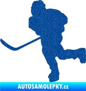 Samolepka Hokejista 017 levá Ultra Metalic modrá