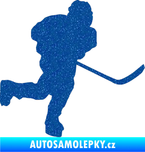 Samolepka Hokejista 017 pravá Ultra Metalic modrá