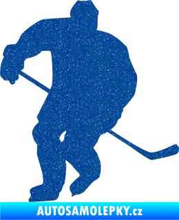 Samolepka Hokejista 020 levá Ultra Metalic modrá