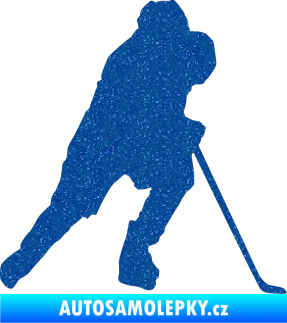 Samolepka Hokejista 023 pravá Ultra Metalic modrá