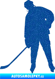 Samolepka Hokejista 024 levá Ultra Metalic modrá