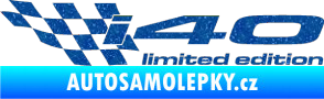 Samolepka i40 limited edition levá Ultra Metalic modrá