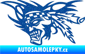 Samolepka Indián 001 levá Ultra Metalic modrá