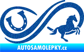 Samolepka Infinity 005 pravá koník s podkovou Ultra Metalic modrá
