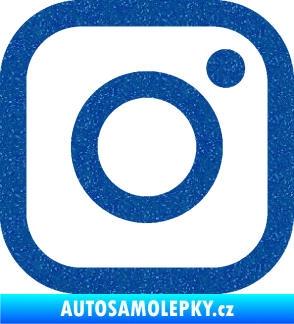 Samolepka Instagram logo Ultra Metalic modrá