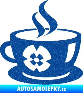 Samolepka Interiér 008 levá šálek na kávu Ultra Metalic modrá