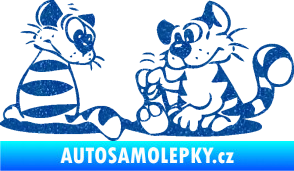 Samolepka Interiér 010 pravá kočičky Ultra Metalic modrá