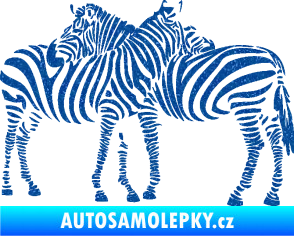 Samolepka Interiér 019 levá zebry Ultra Metalic modrá