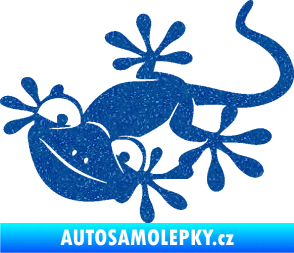 Samolepka Ještěrka 018 levá kouká Ultra Metalic modrá