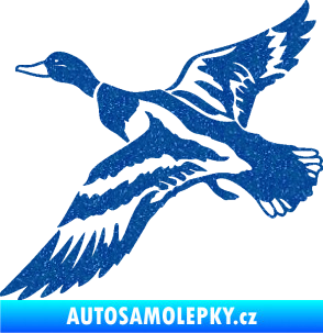 Samolepka Kachna divoká 001 levá kačer Ultra Metalic modrá