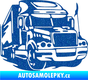 Samolepka Kamion 002 pravá nákladní auto Ultra Metalic modrá
