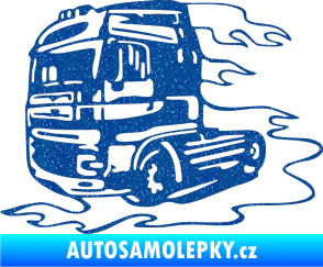 Samolepka Kamion 003 levá nákladní auto Ultra Metalic modrá