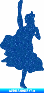 Samolepka Kankán 001 levá tanečnice Ultra Metalic modrá