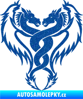 Samolepka Kapota 039 dvojitý drak Ultra Metalic modrá
