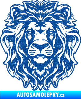 Samolepka Kapota 040 lví hlava Ultra Metalic modrá