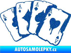Samolepka Karty 004 Ultra Metalic modrá